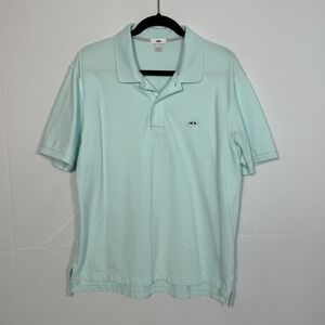 Fish Hippie Polo Shirt Mens L‎ Green Preppy Golf Coastal Casual Resortwear Logo